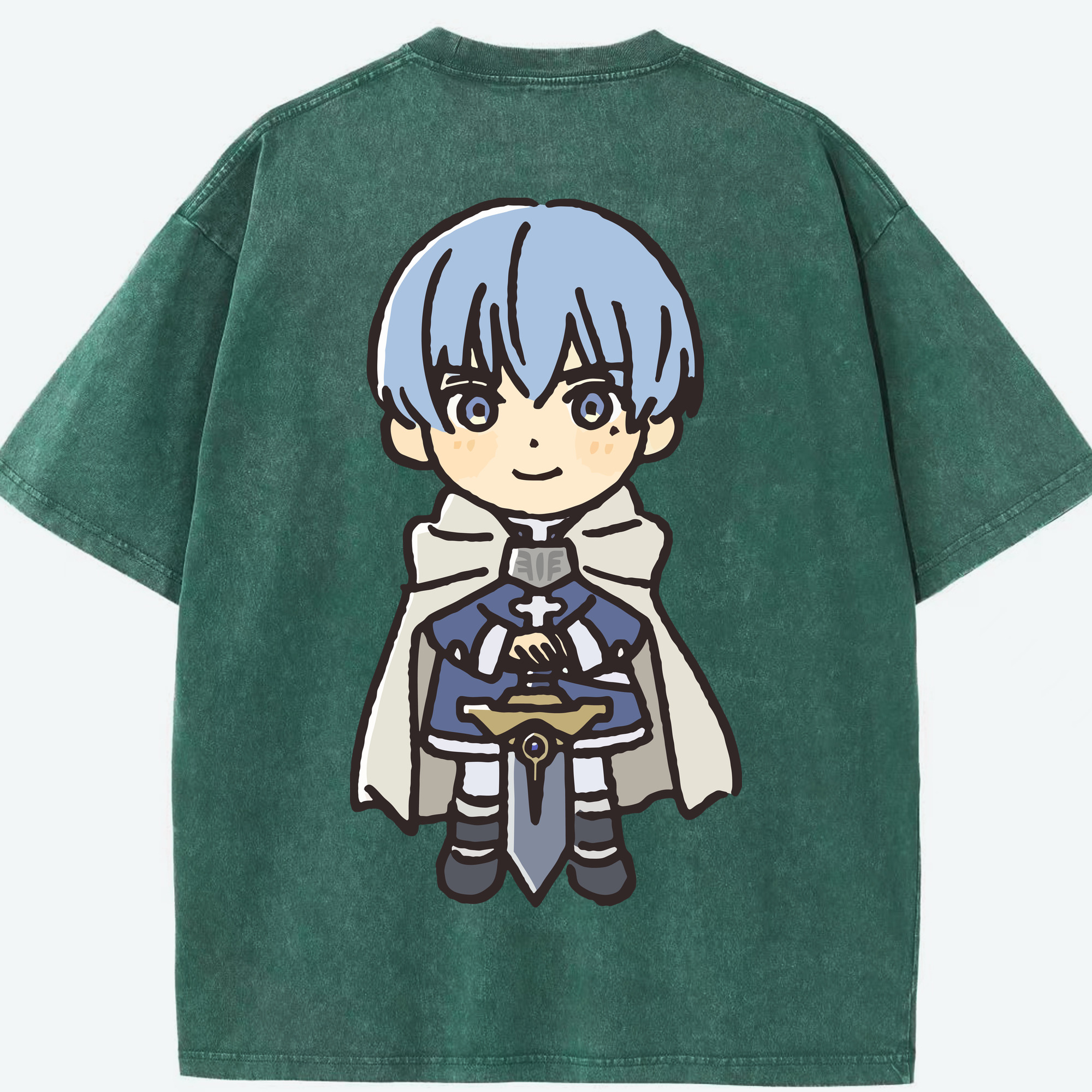 （画像用） 葬送のフリーレン Frieren 綿100% ヴィンテージ風 半袖Tシャツ（背面プリント）